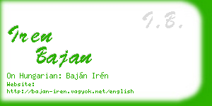 iren bajan business card