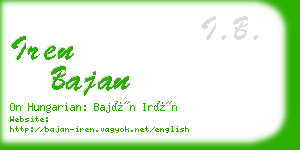 iren bajan business card